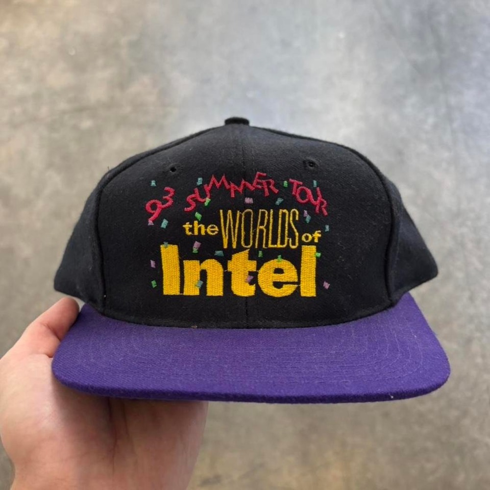 Vintage‎ 90's 1993 The Worlds of Intel Summer Tour Snapback Hat